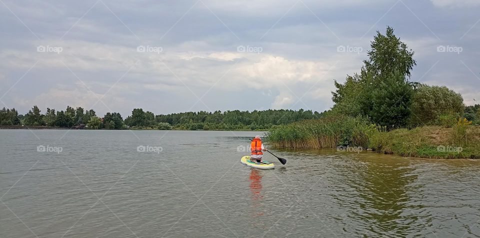 person on a lake summer activities