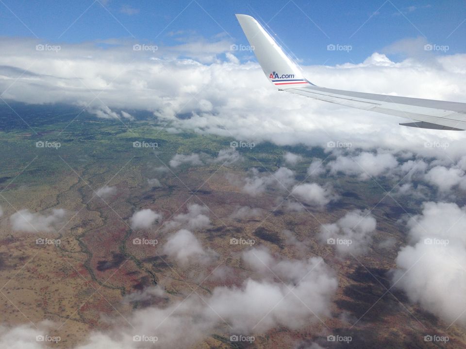 Airplane wing inside