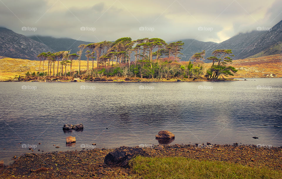 Derryclare Lough and Twelve pines island