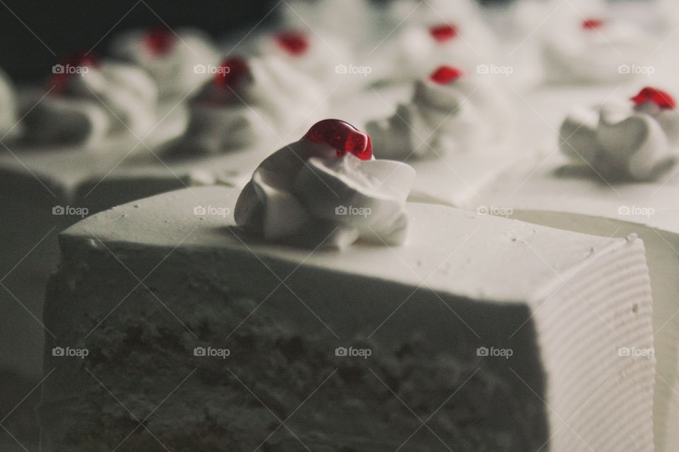 White Cream Pastries Macro Shot