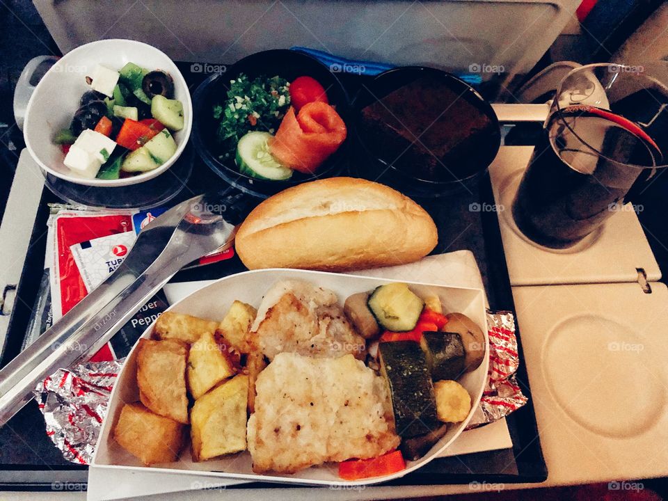 Meals on Turkish airline flights