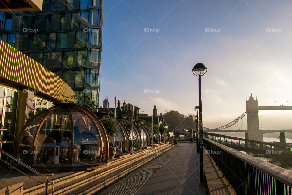 Coppa Club and Tower Bridge in London
