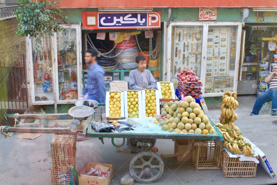 Market fruits trolley