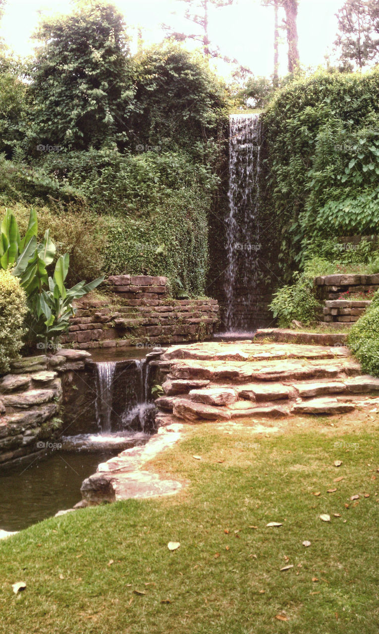 Water fall at Hodges gardens in hornbeck La