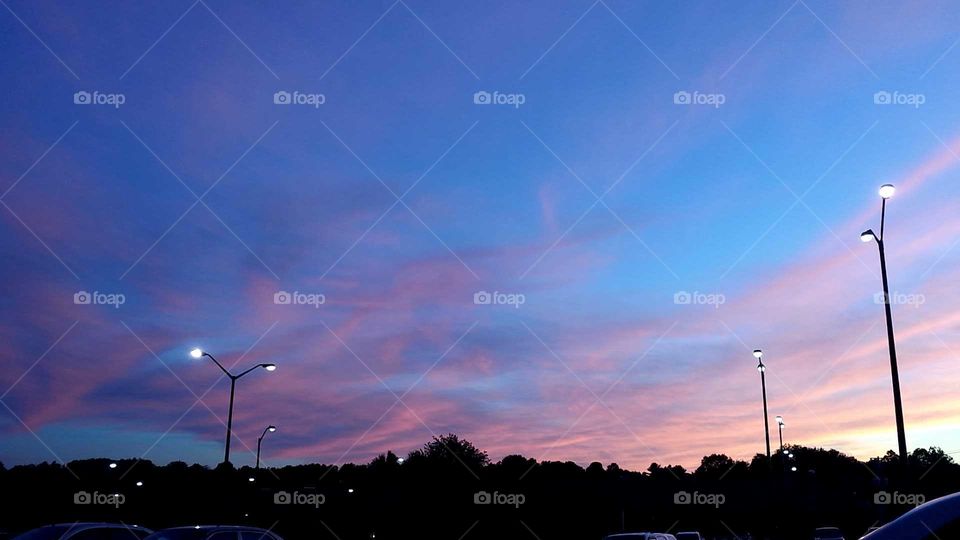 Cotton Candy Sky. Sunset in Lancaster, PA