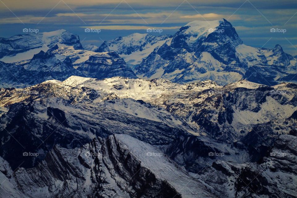 Blick in die Berge vom Säntis aus