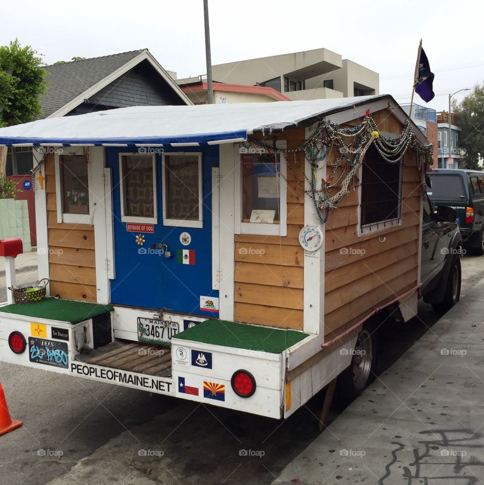 This is how one of the Venice Beach locals live,at least for now