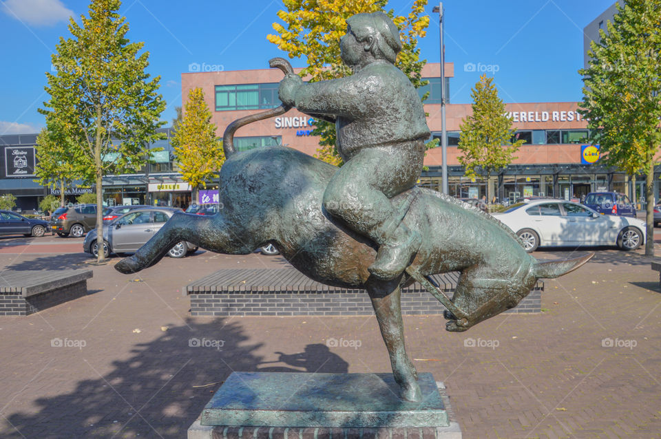 Dik Trom Statue At Hoofddorp The Netherlands