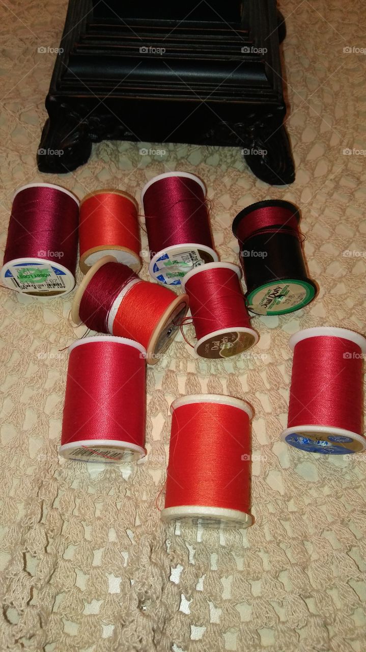Spools of Red Thread