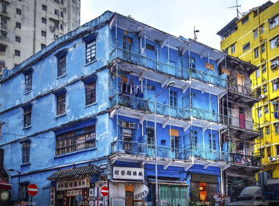 Hong Kong's blue house