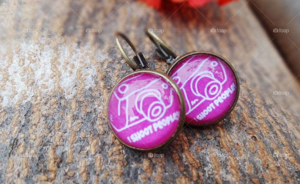 Photography love earrings 