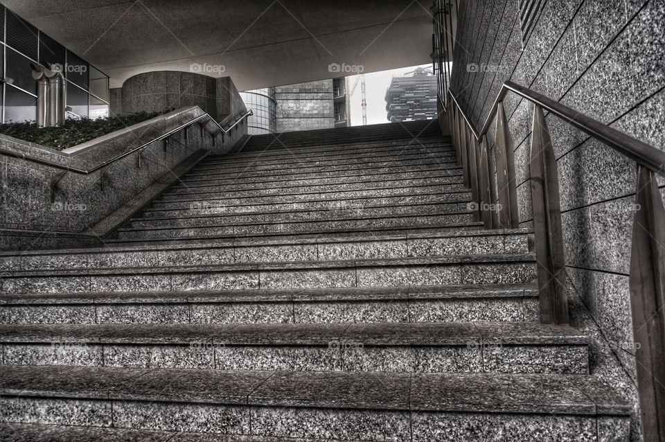 Looking Up. Ascending Stairs