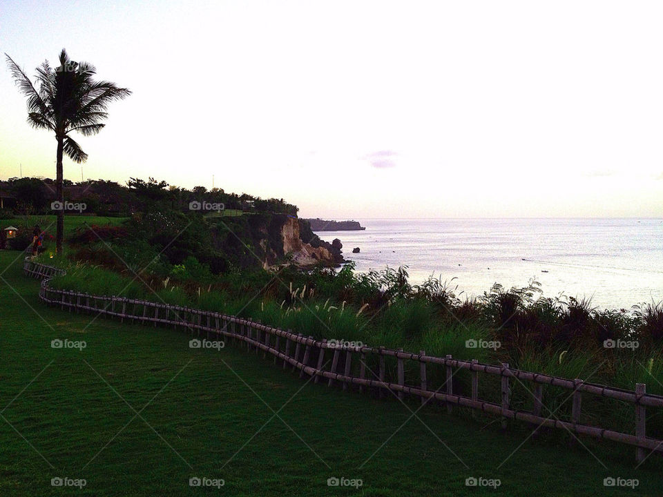 Fence along the beach side