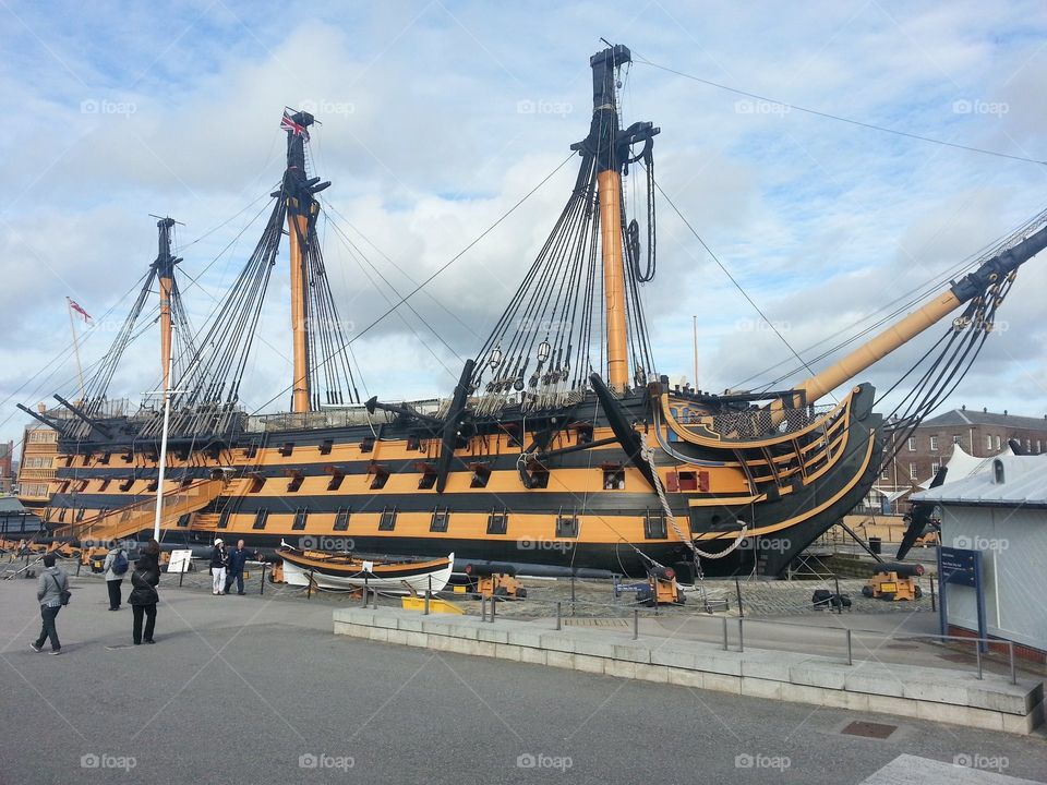 H.M.S Victory. oldest commesioned naval ship in the world