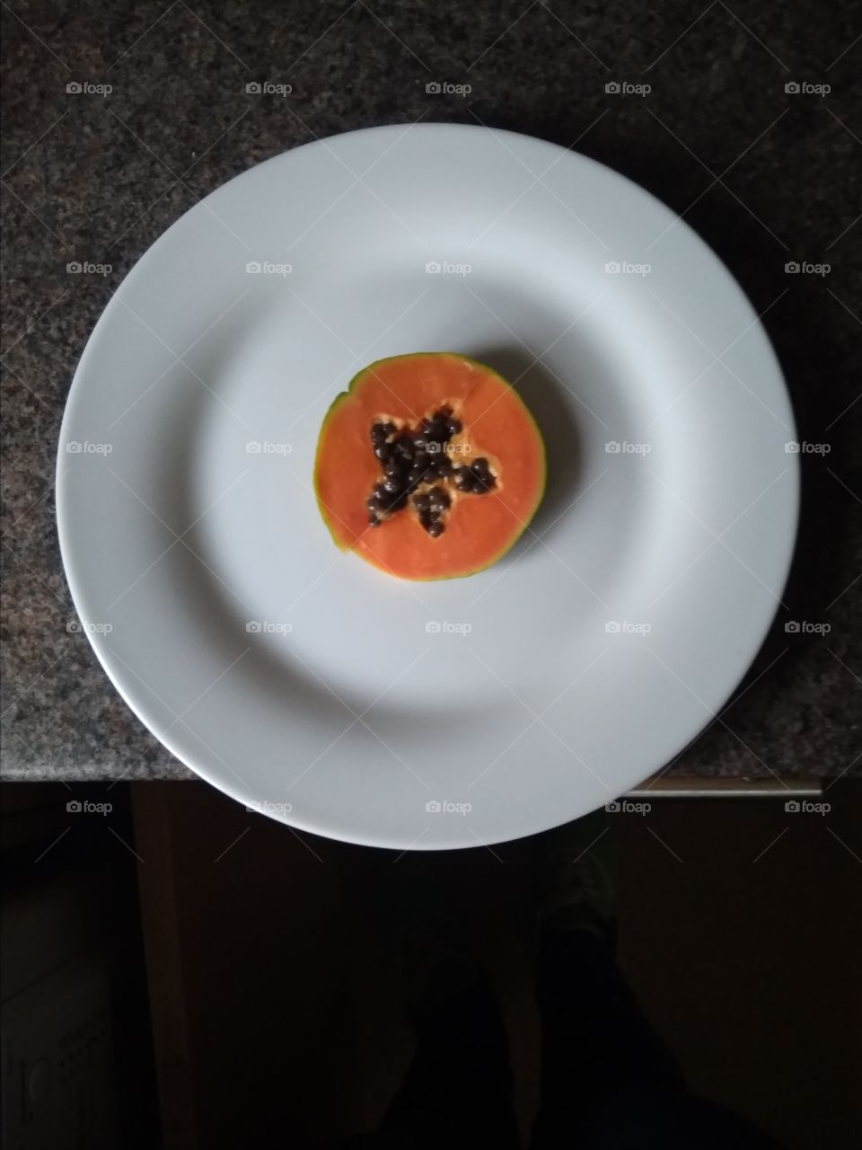 Papaya on Plate