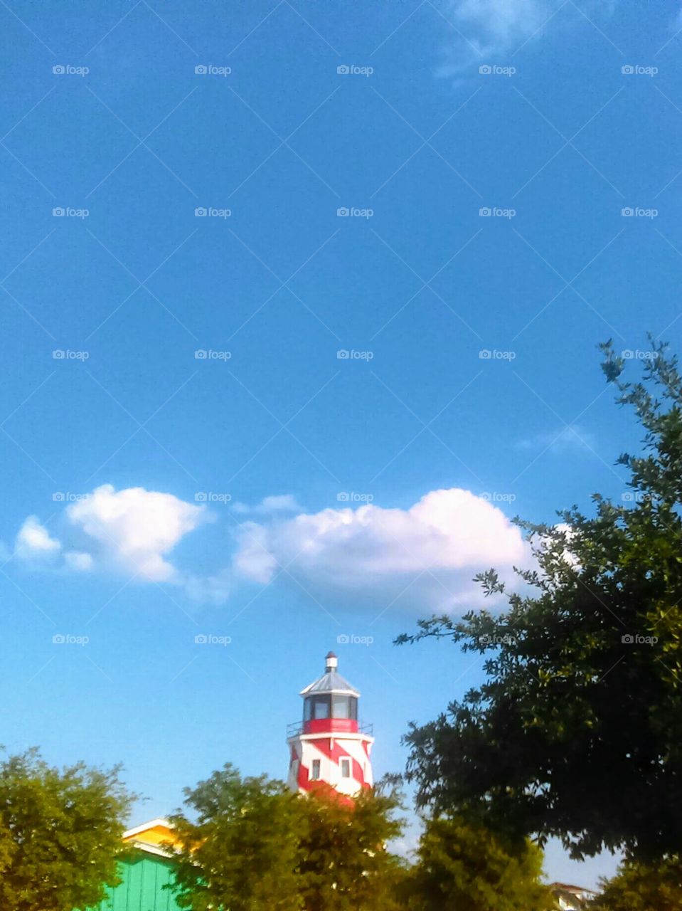 Light house and beautiful blue sky