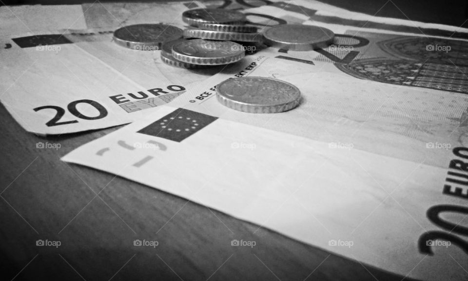 Money. Picture of money on the table