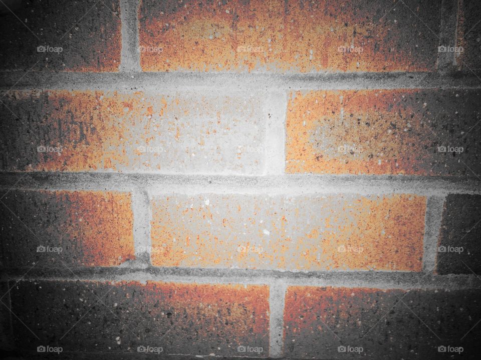 Brick wall orange