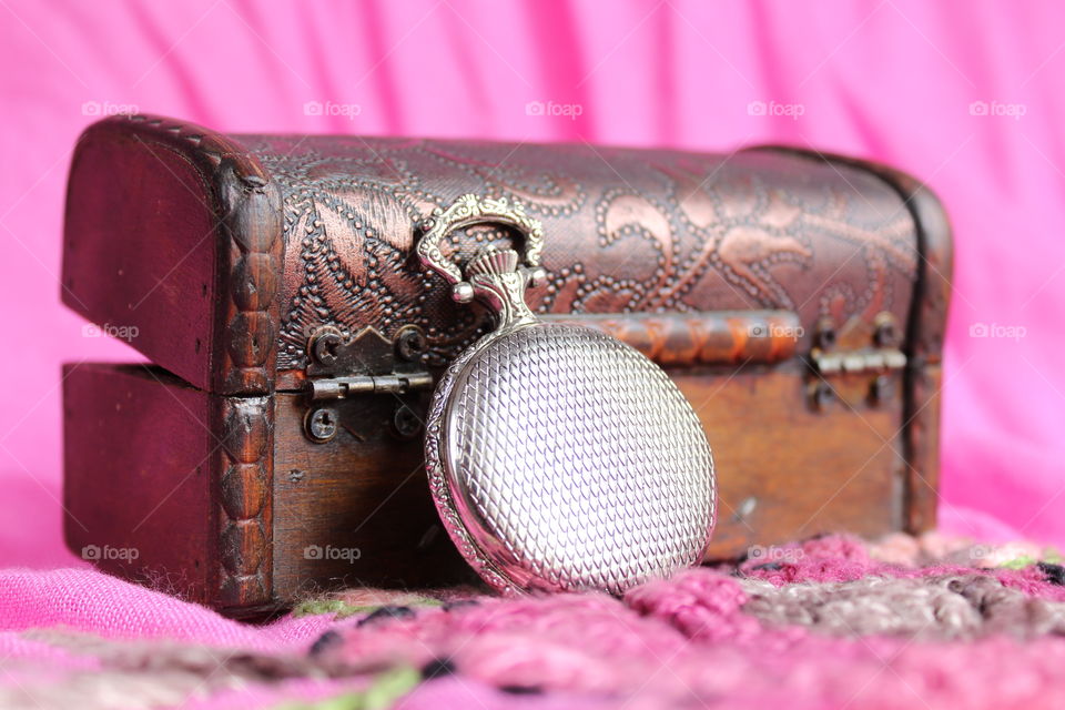 treasure chest and pocket watch