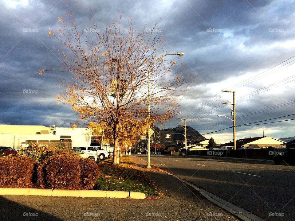Cloudy fall day in Kamloops 