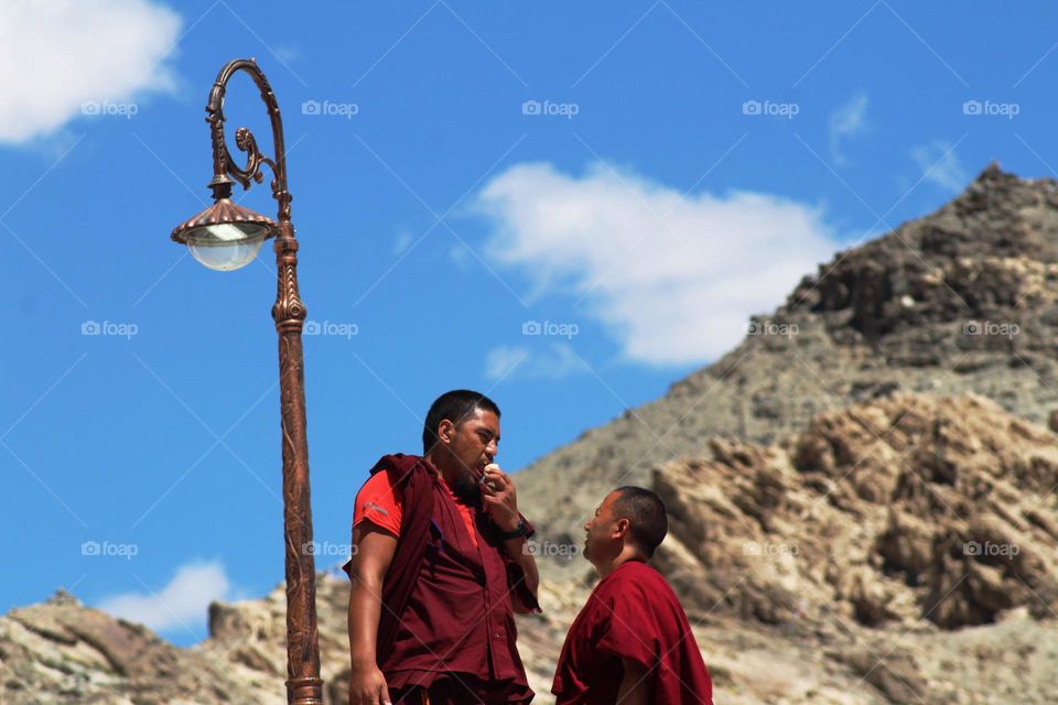 Two friendly monks