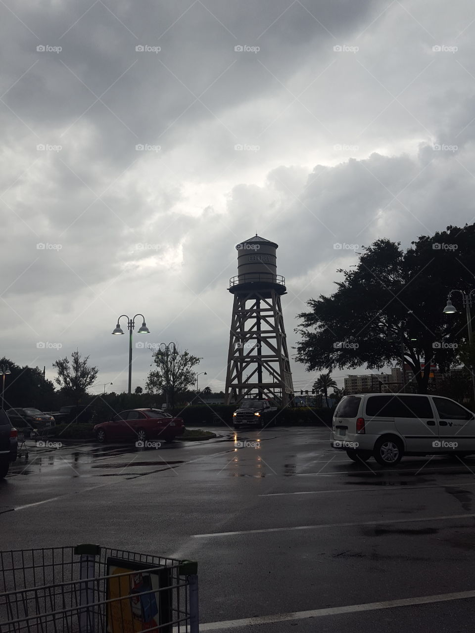Water Tower on a Gloomy Day