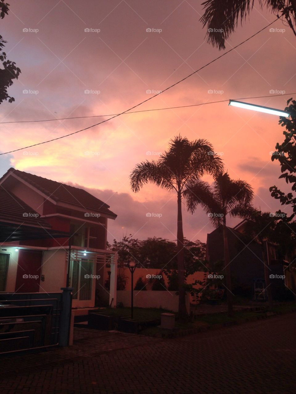 Twilight. Malang, East Java