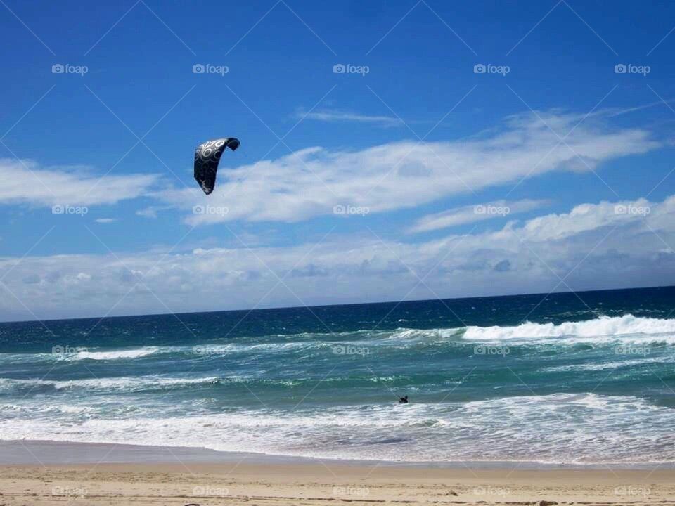 Kite Surfing at the beach 