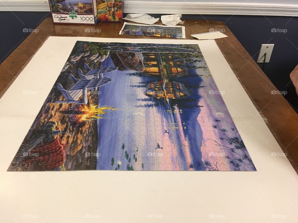 Another beautiful puzzle finished by the seniors at the center here in town! 