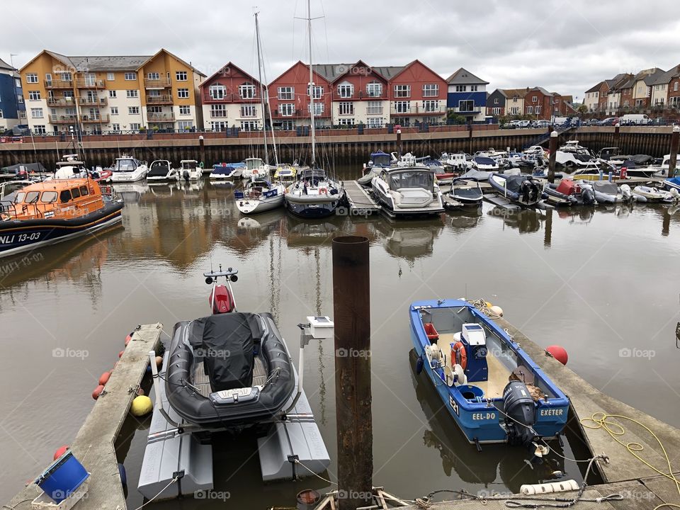 Shelley Beach Exmouth, Devon, combination of a beautiful Harbor and luxury apartments to view that Harbour.