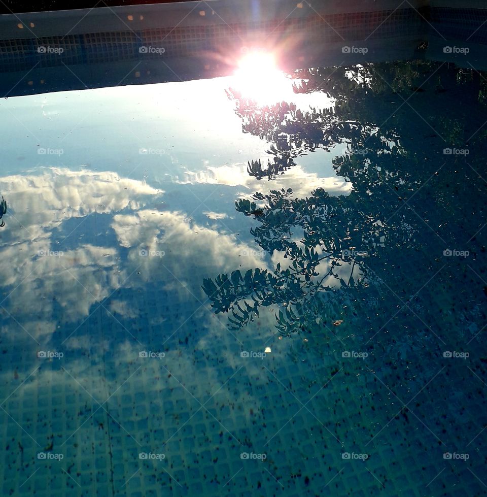 sunset reflection in the water