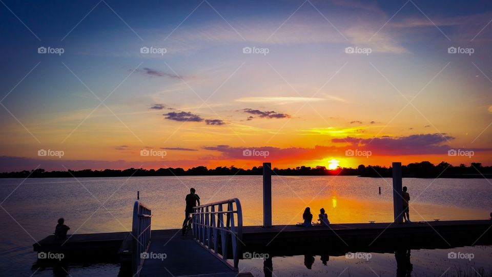 Golden hour at the lake