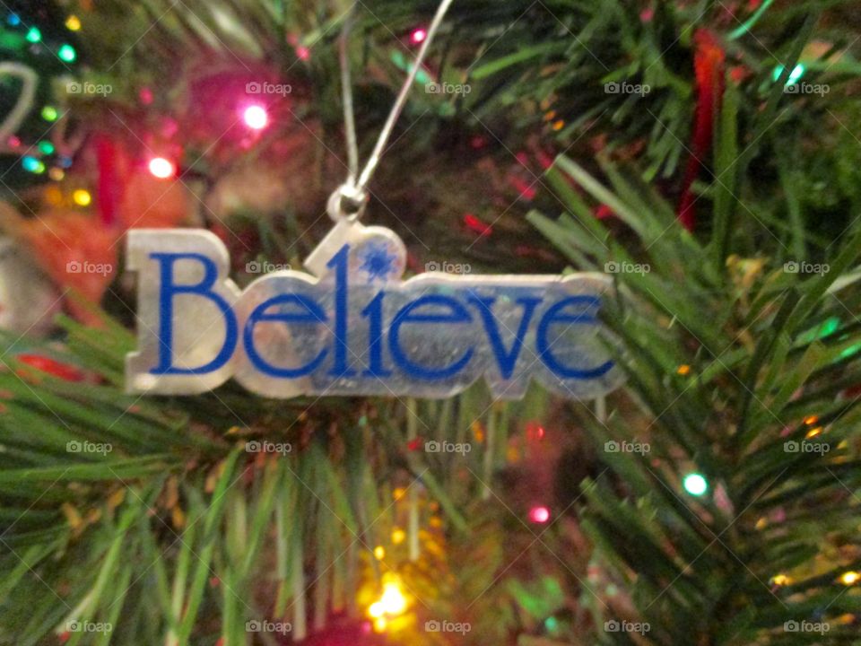 Believe ornament