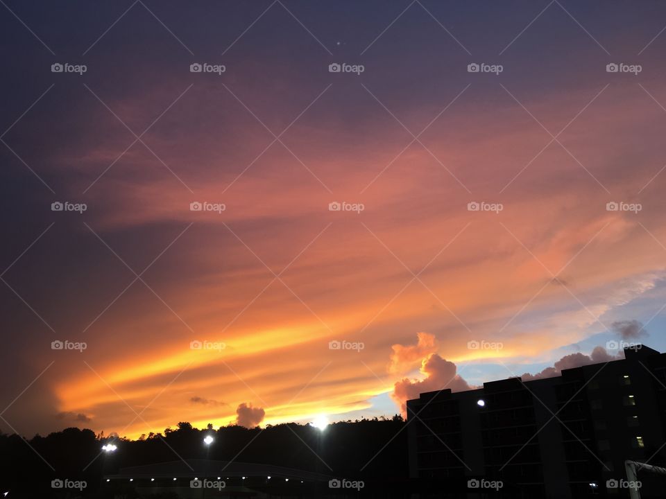 Sunset in Cidra, Puerto Rico 