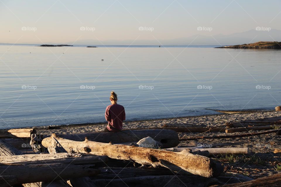 Young woman on a beach 