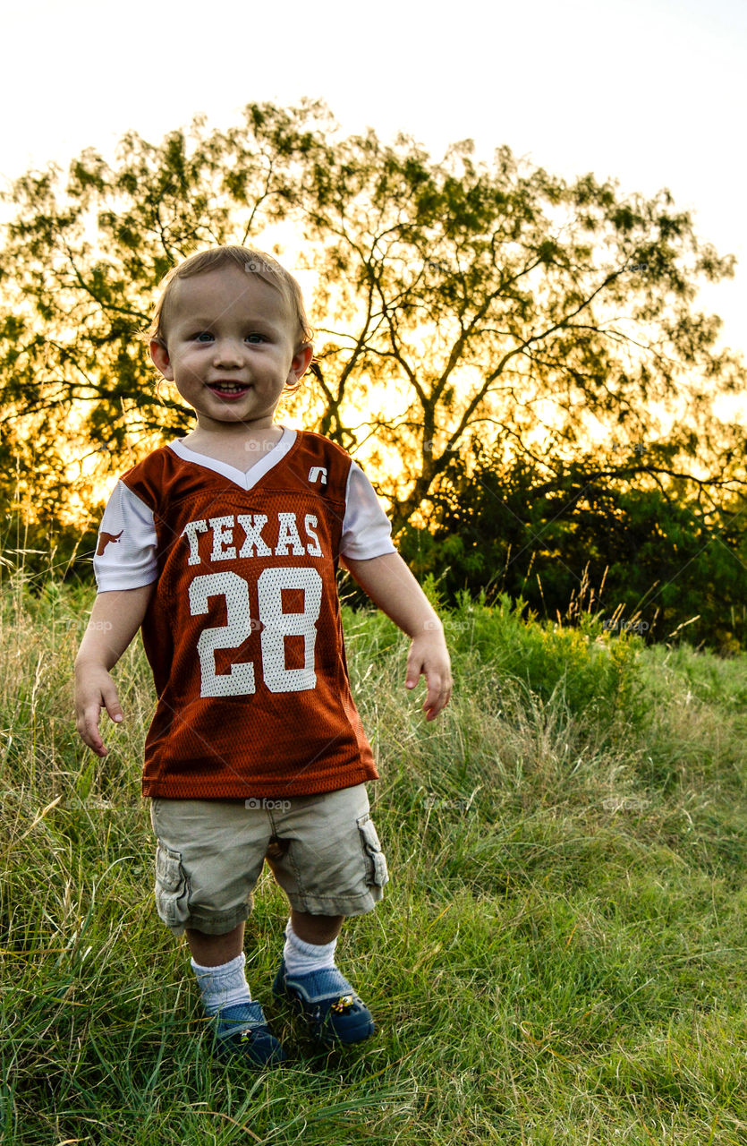 Texas FIGHT. My baby in his UT Football Garb
