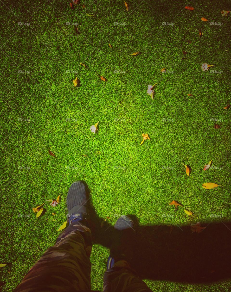 Man standing on grass