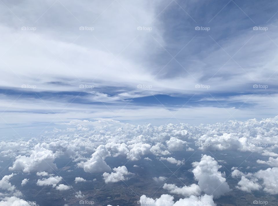 Top view cloudscape