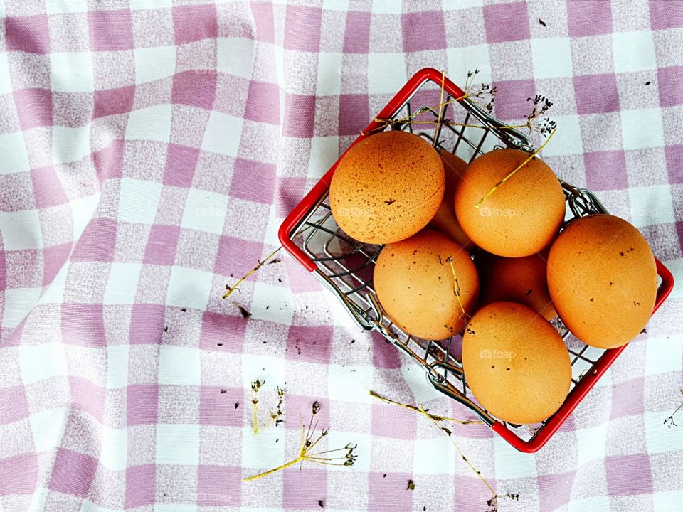 Eggs in a basket