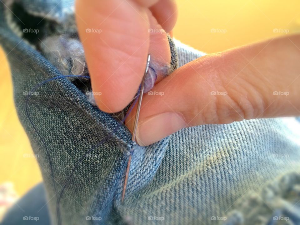 Stitching a Pillow Seam