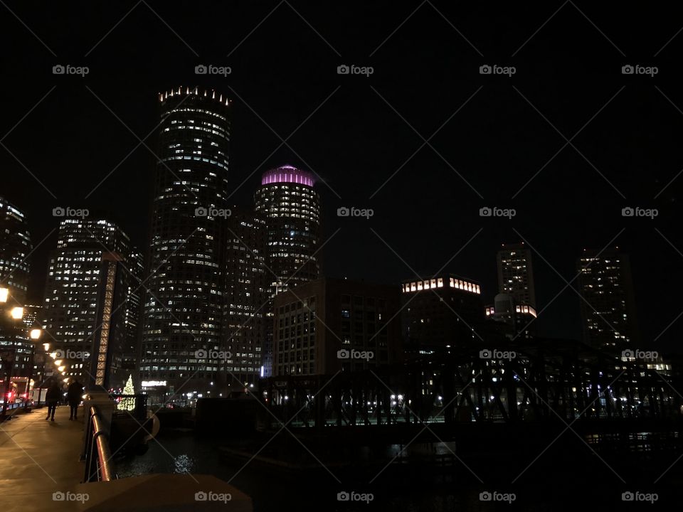 At nighttime- Boston 