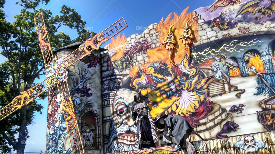 Another fun shot from Haunted House at the fair in Viera, Florida. Love these old attractions, great art!