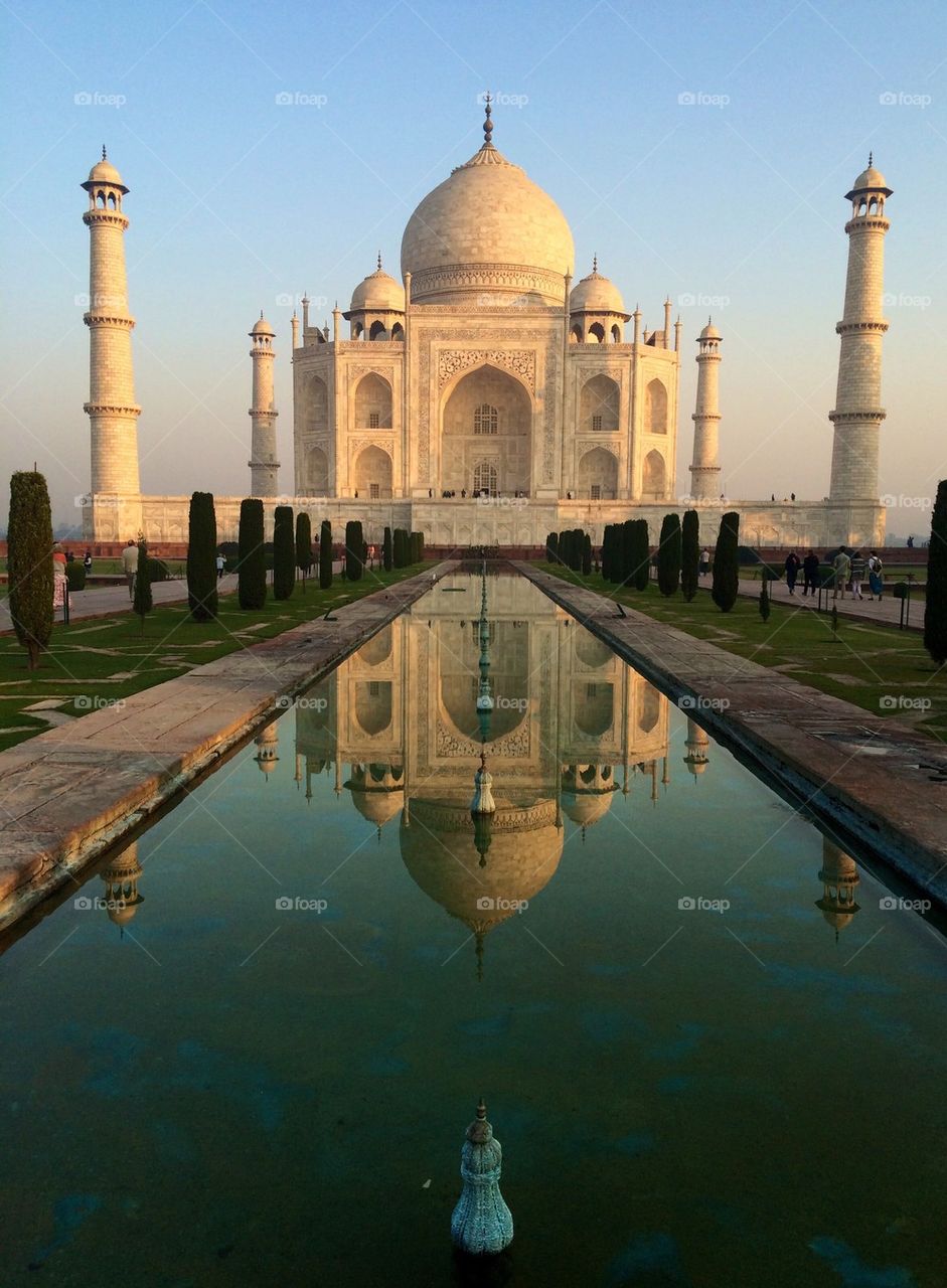 Taj Mahal at sunrise 