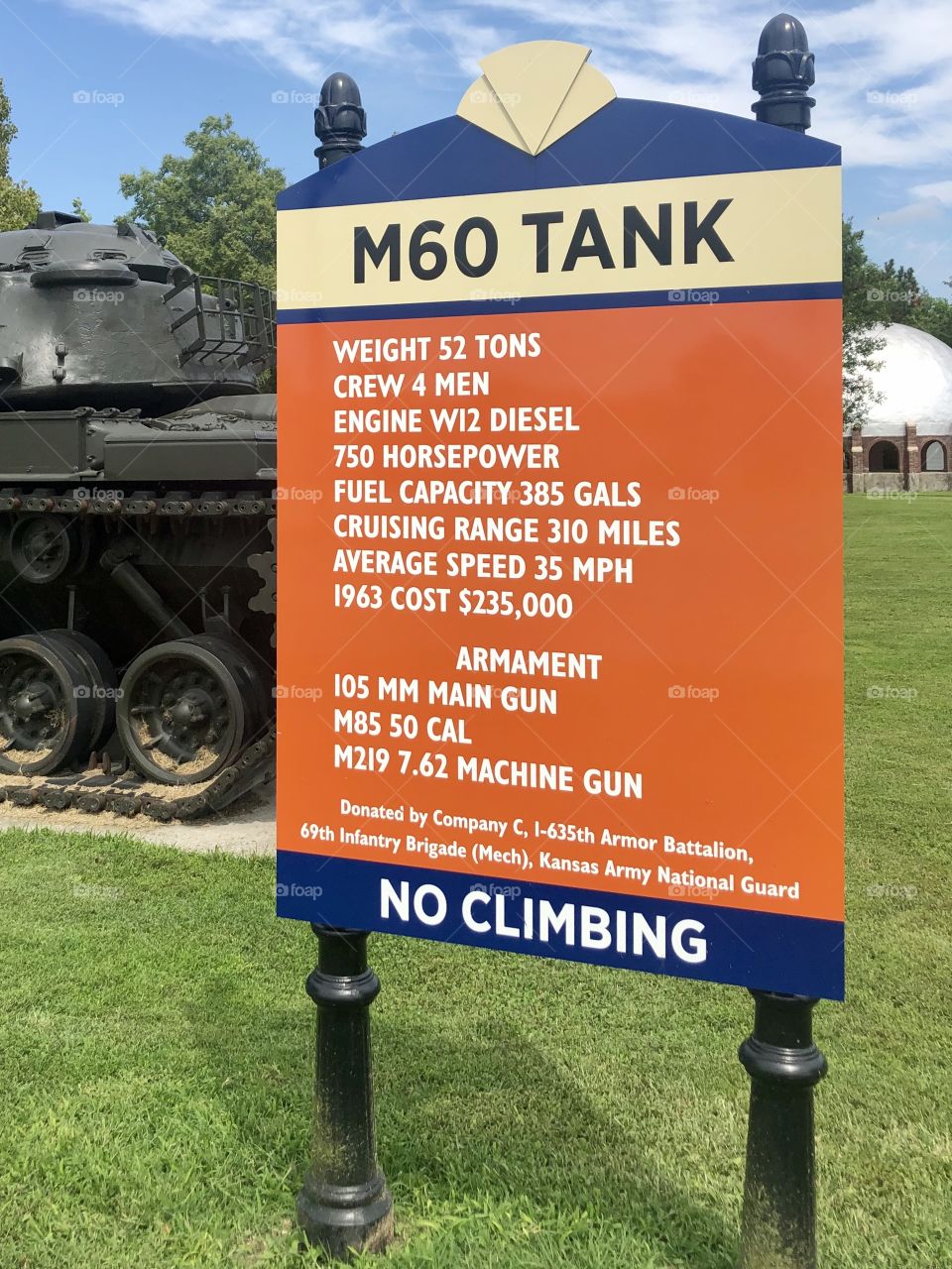 M60 Tank, tank, Dexter Park, Clay Center, Kansas, park, display 