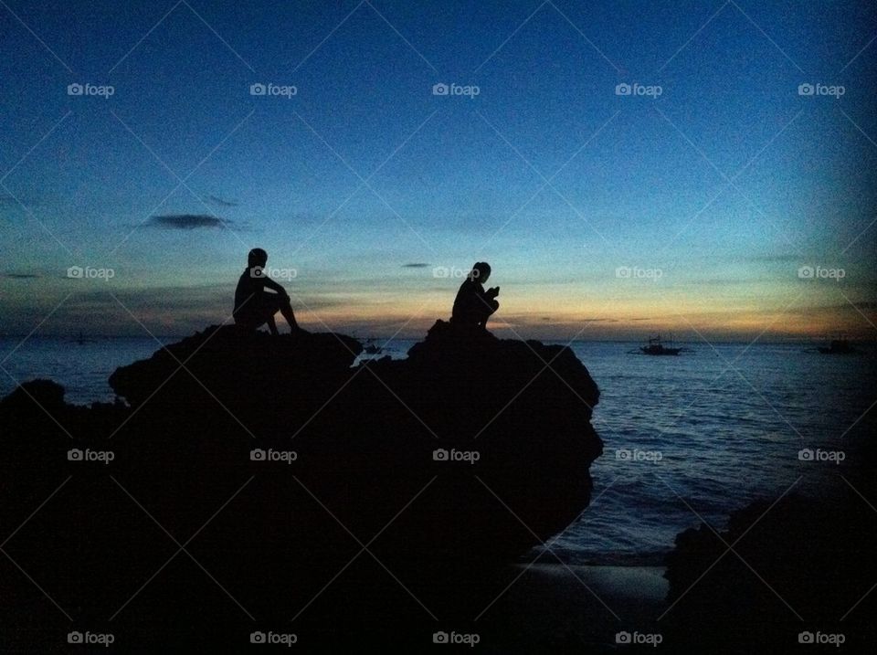 Silhouette at sundown 