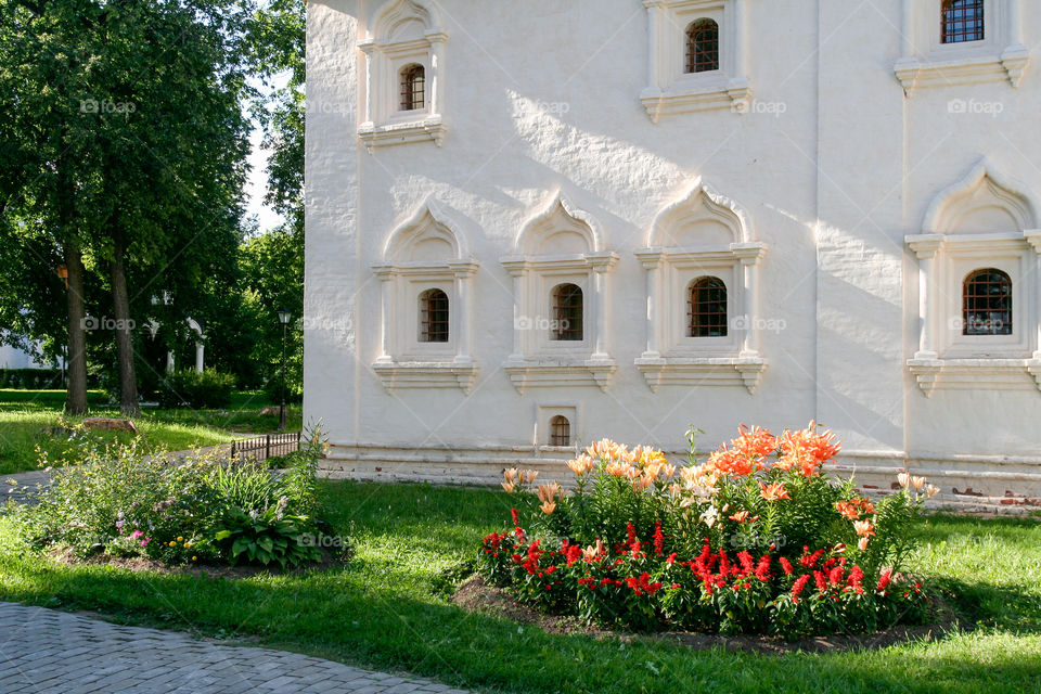 The wall of the community building of the Saviour Monastery of St. Euthymius, Russia, Suzdal