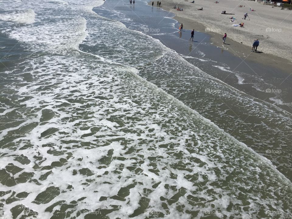 The waves at the  beach.
