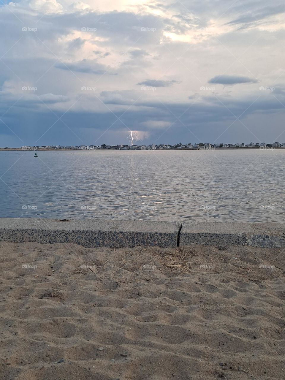 lightening at the beach