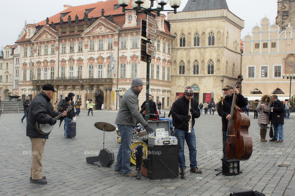 Little Orchestra in Venceslao Plaza, Prague