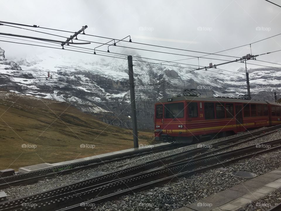 train ride up the mountains 